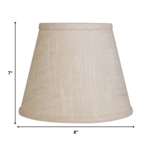 8" Light Wheat Hardback Empire Linen Lampshade