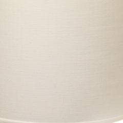 13" White Throwback Drum Linen Lampshade