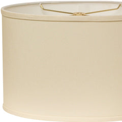 14" Ivory Throwback Oval No Slub Lampshade