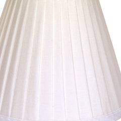 4" White Set of 6 Slanted Pleat Chandelier Silk Lampshades