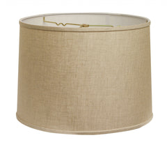 13" Dark Wheat Throwback Drum Linen Lampshade