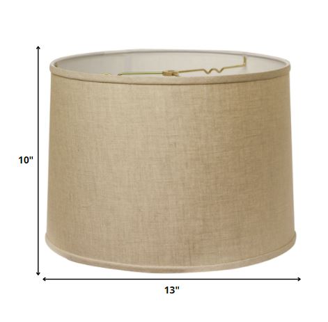 13" Dark Wheat Throwback Drum Linen Lampshade