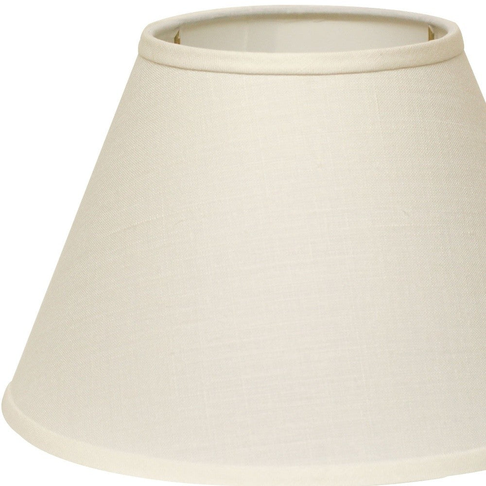 12" White Premium Empire Slanted Linen Lampshade