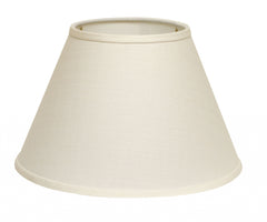 12" White Premium Empire Slanted Linen Lampshade