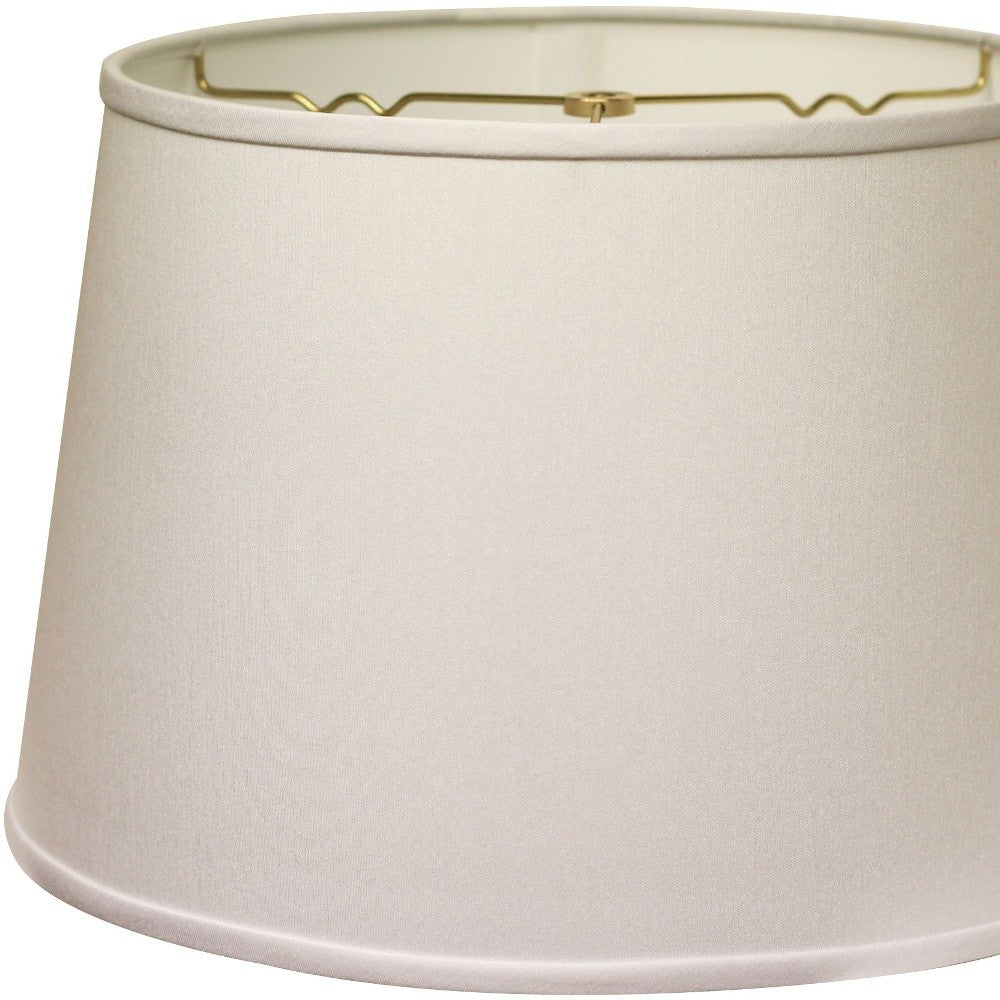 14" White Rounded Empire Slanted No Slub Lampshade