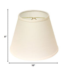 10" White Hardback Empire Linen Lampshade