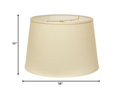 16" Ivory Rounded Empire Slanted No Slub Lampshade