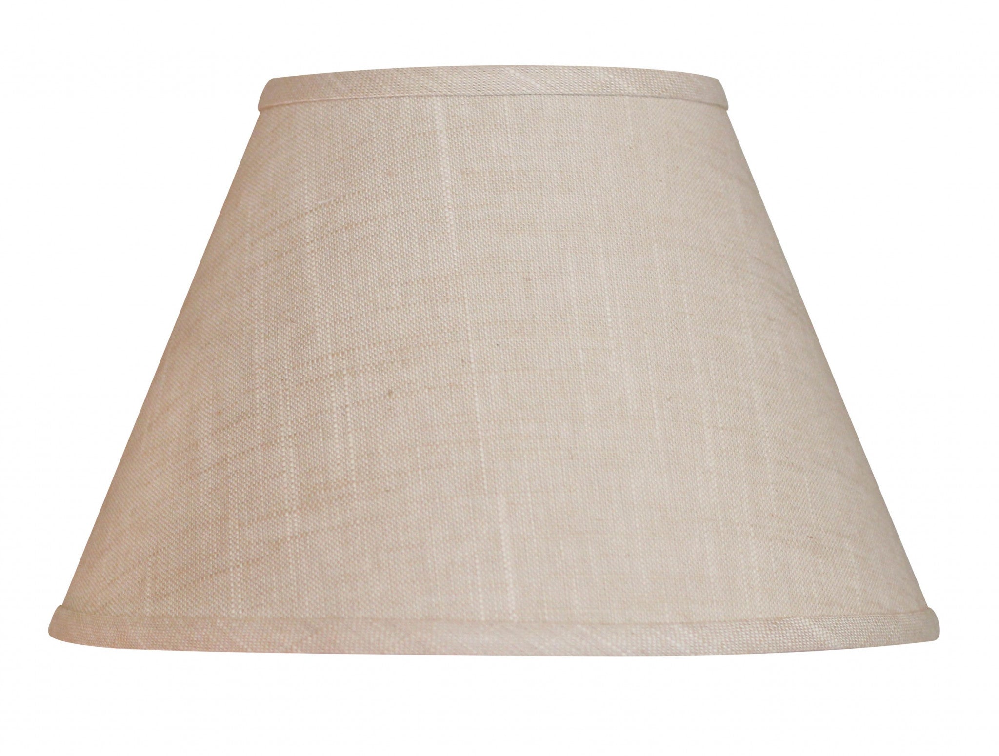 12" Light Wheat Premium Empire Slanted Linen Lampshade