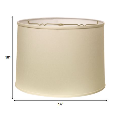 14"  Ivory Throwback Drum No Slub Lampshade