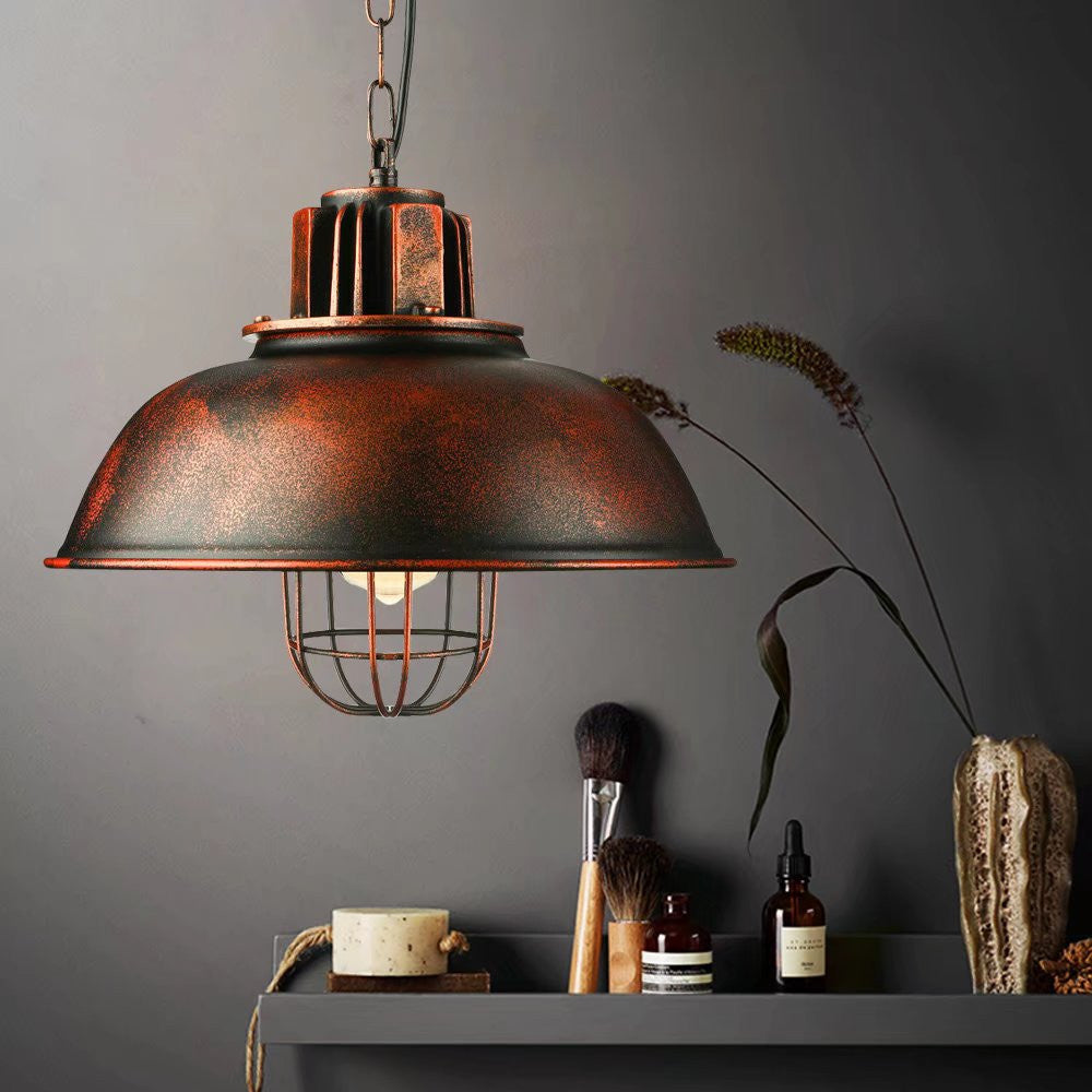 Industrial Retro Vintage Bronze Metal Pendant Lamp