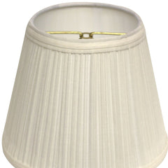 8" White Empire Hardback Slanted Broadcloth Lampshade