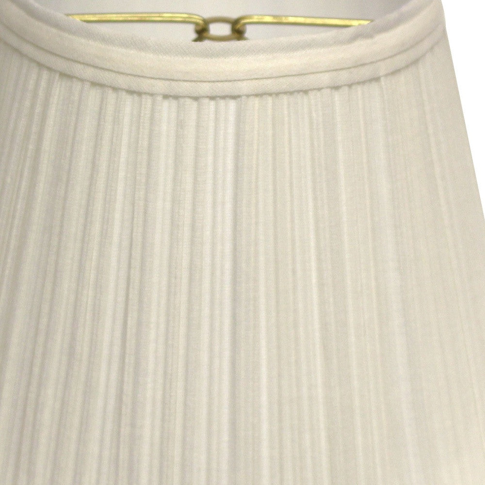 8" White Empire Hardback Slanted Broadcloth Lampshade