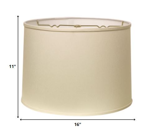 16" White Throwback Drum No Slub Lampshade