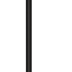 28" Black Metal Candlestick Table Lamp With White Cone Shade