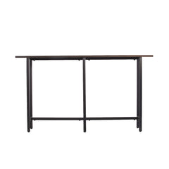 54" Espresso and Black Frame Console Table