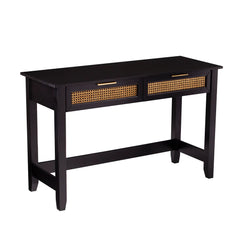 48" Black Console Table With Storage