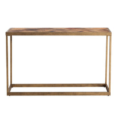 48" Natural Reclaimed Wood and Metal Frame Console Table