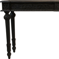 54" Gray Solid Wood Distressed Console Table