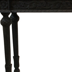 54" Gray Solid Wood Distressed Console Table