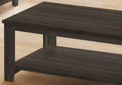 Set Of Three 42" Oak Rectangular Coffee Table With Three Shelves