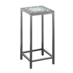 28" Grey Tile End Table