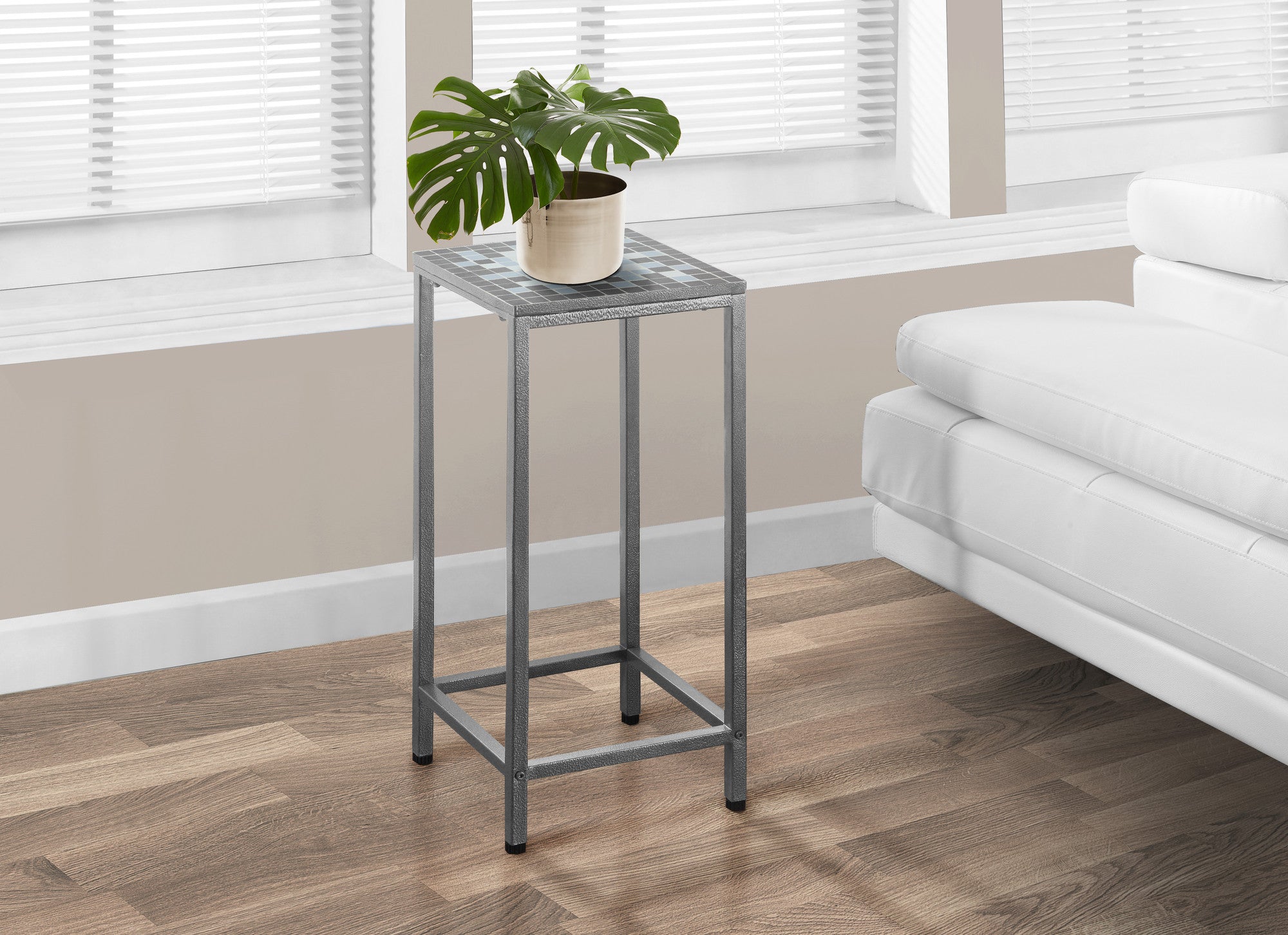 28" Grey Tile End Table