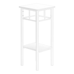 28" White End Table With Shelf