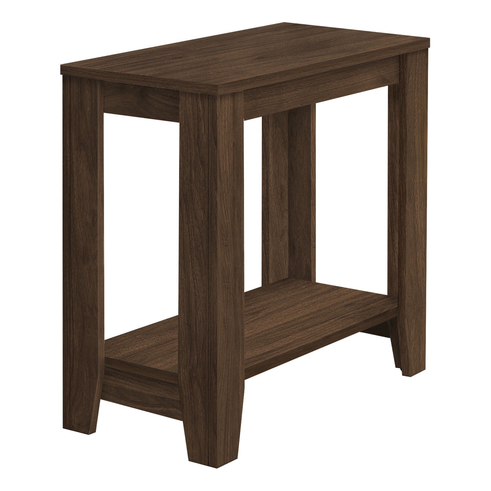 22" Walnut End Table With Shelf