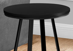 22" Black Round End Table