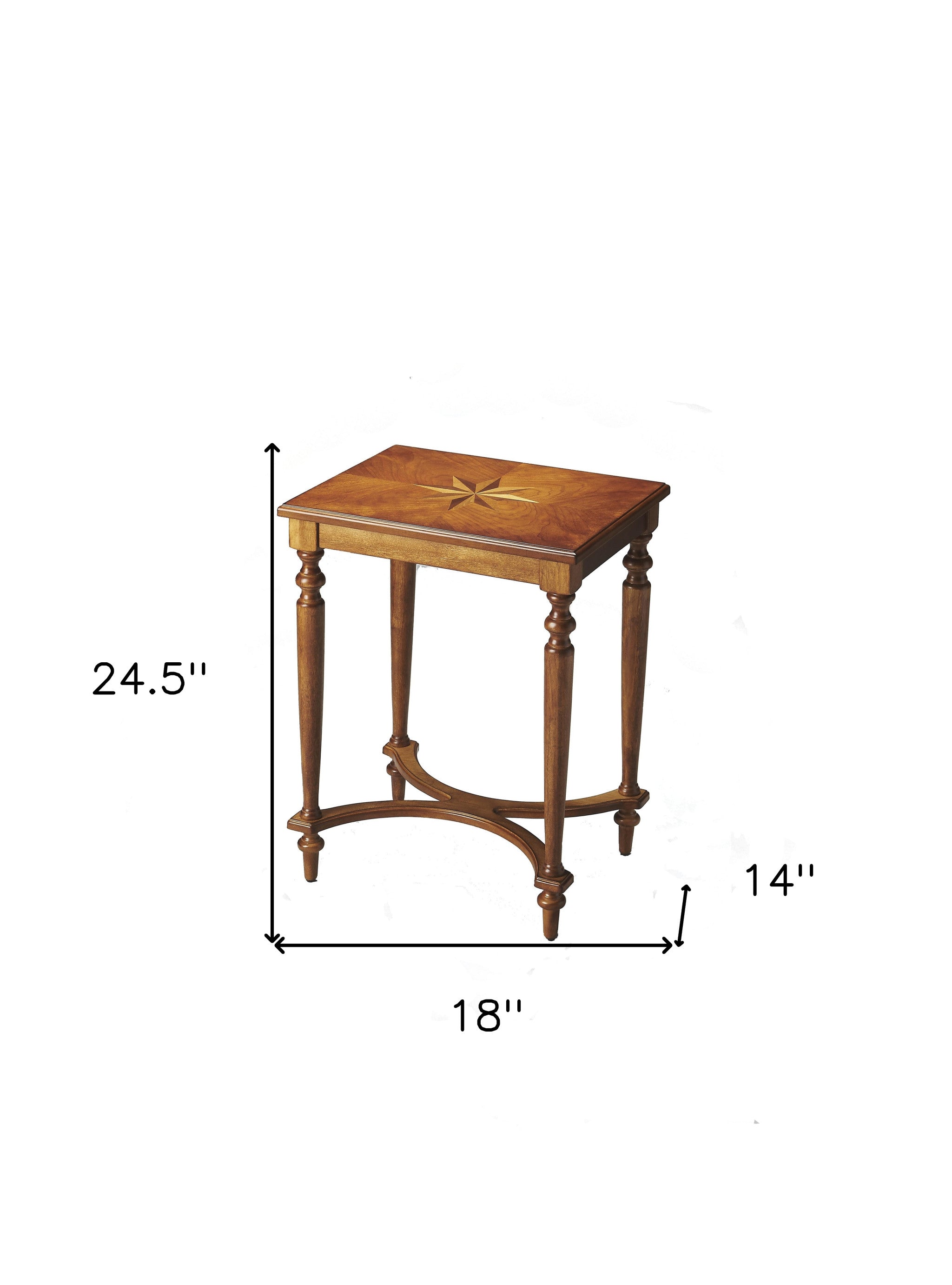 25" Medium Brown Manufactured Wood Rectangular End Table