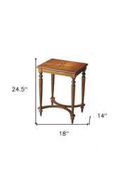 25" Medium Brown Manufactured Wood Rectangular End Table