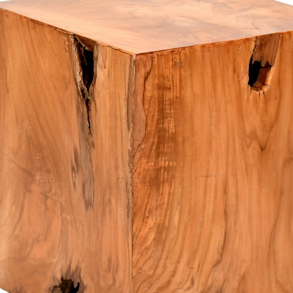 16" Natural Solid Wood End Table