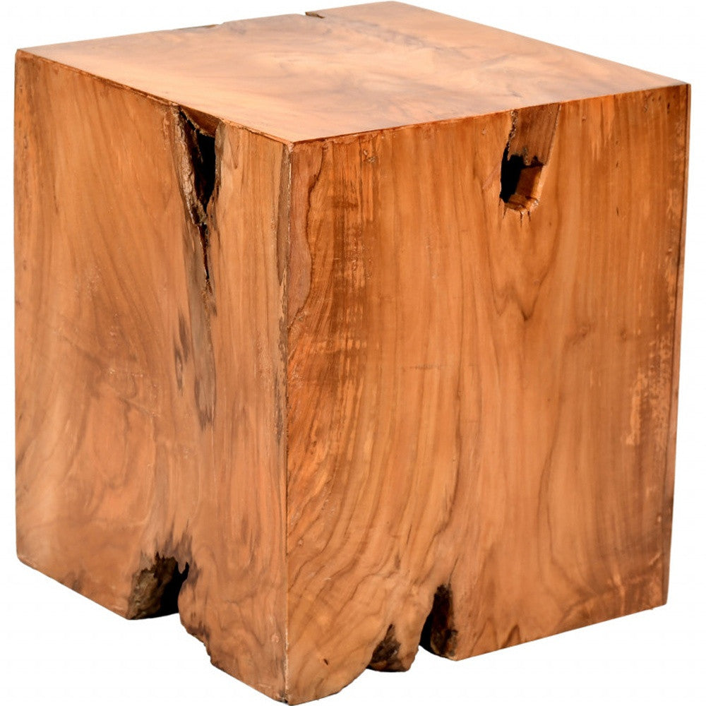 16" Natural Solid Wood End Table