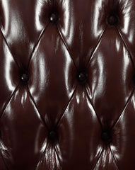 50" Espresso Faux Leather Tufted Wingback Chair