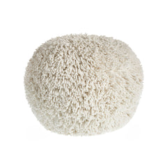 20" Cream 100% Cotton Ottoman