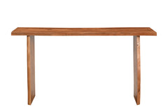 57" Chestnut Solid Wood Sled Console Table