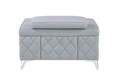 42" Silver Metallic Arm Chair