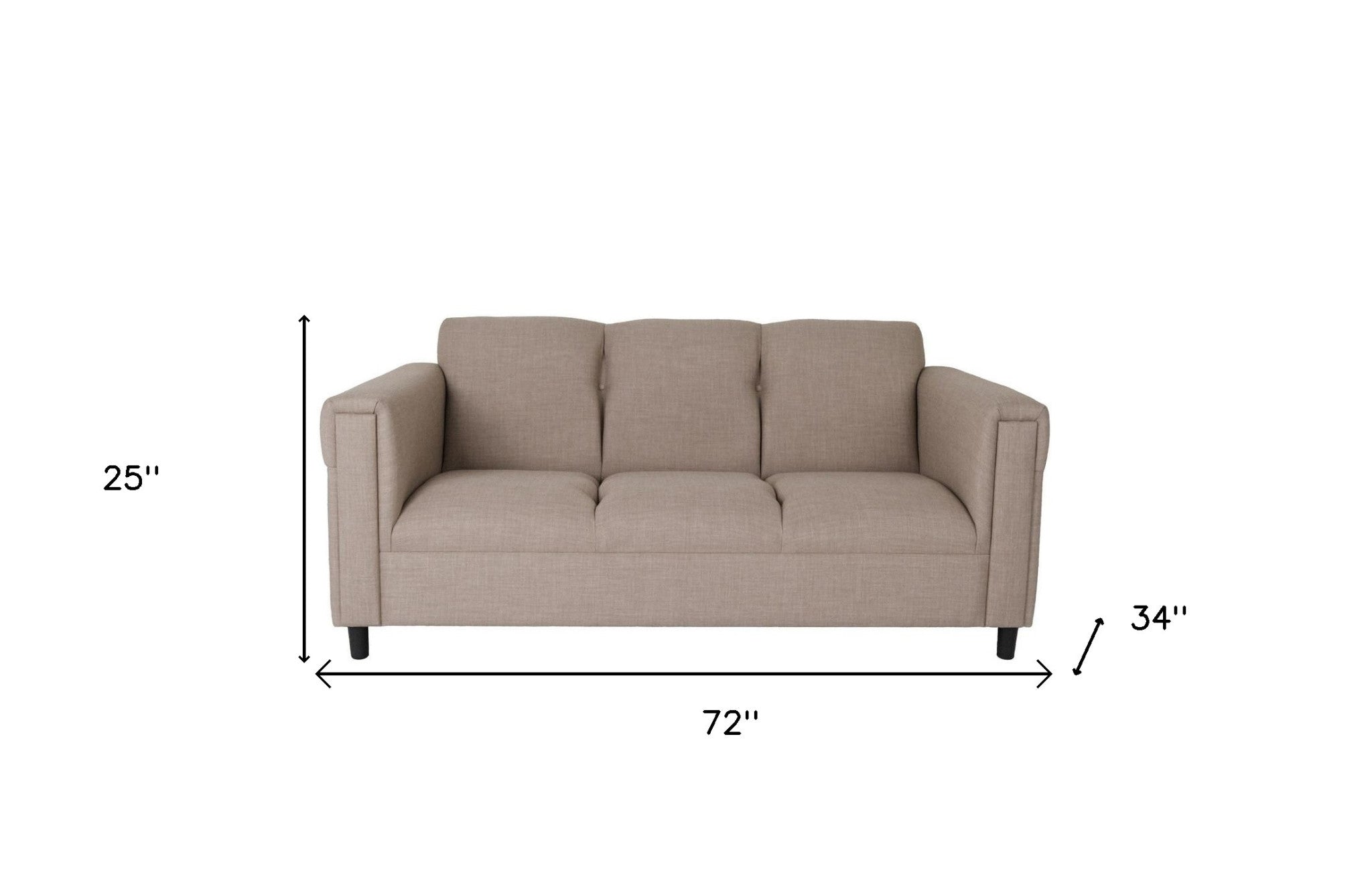 Two Piece Deep Taupe Five Person Seating Set