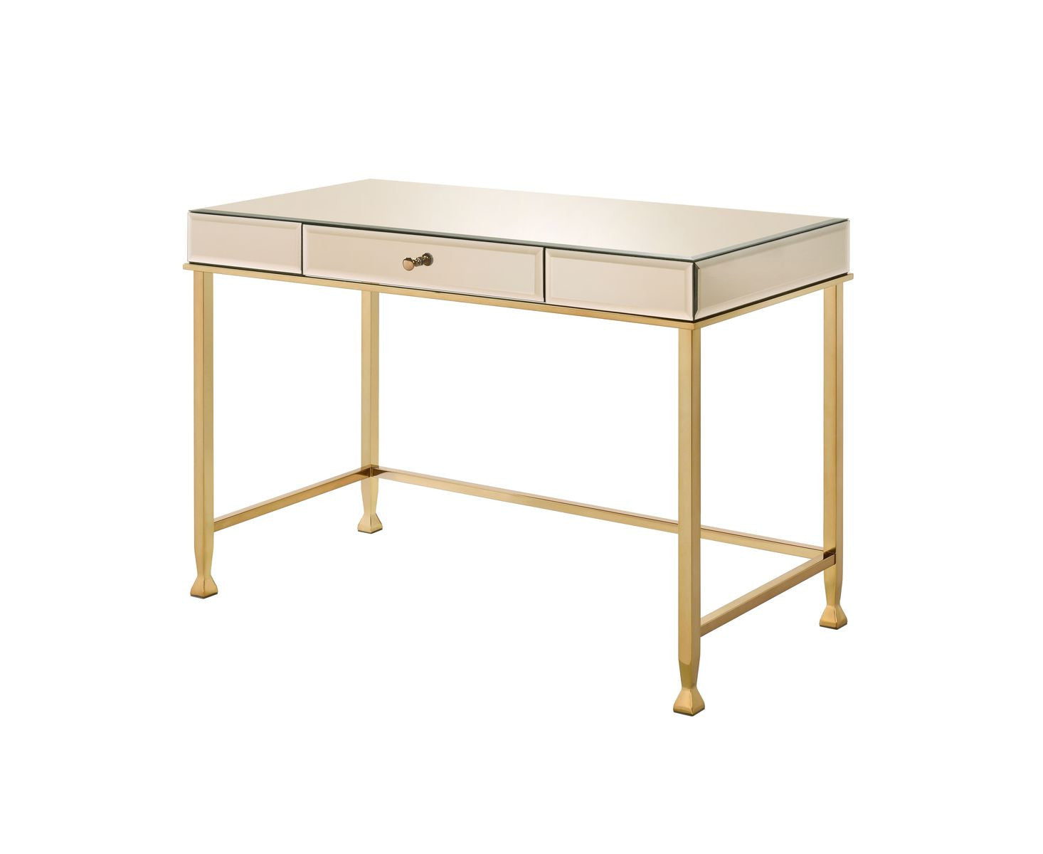 42" Champagne Mirrored Writing Desk