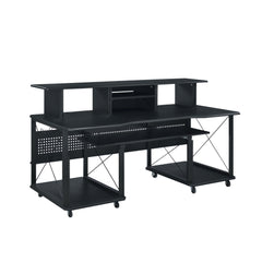 72" Black Computer Desk