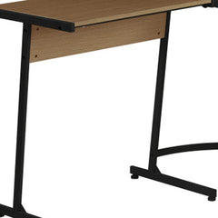 58" Brown and Black L Shape Computer Desk