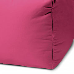 17" Cool Bright Hot Pink Solid Color Indoor Outdoor Pouf Ottoman