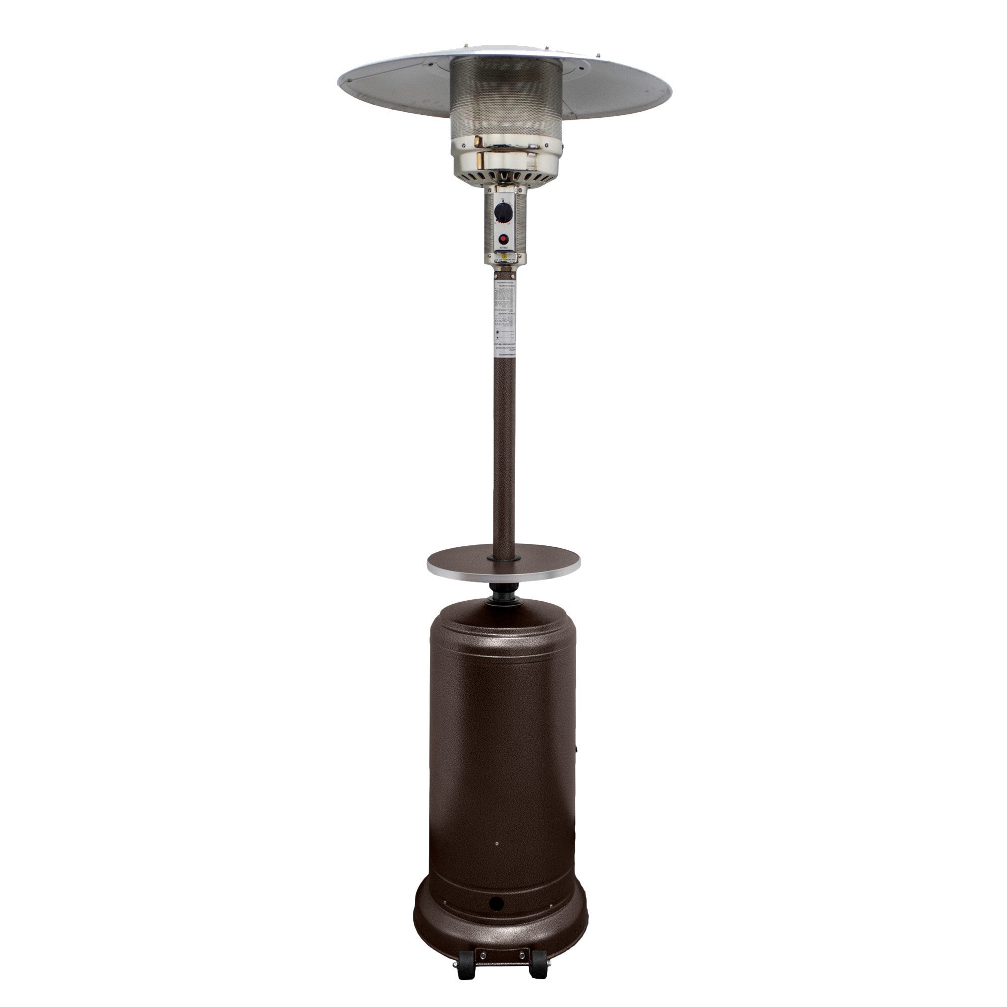 48000 BTU Bronze Steel Propane Cylindrical Pole Standing Patio Heater