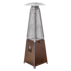 9500 BTU Bronze Steel Propane Triangular Pyramid Tabletop Patio Heater