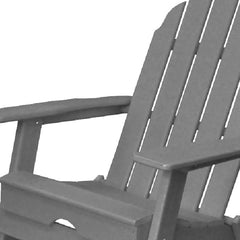 30" Gray Heavy Duty Plastic Adirondack Chair