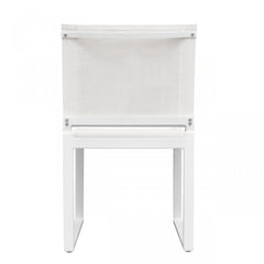 20" Set Of Two White Metal Dining Chair