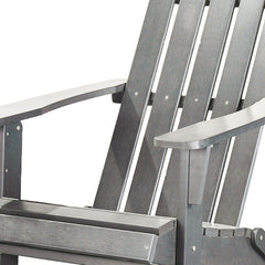 29" Gray Heavy Duty Plastic Adirondack Chair