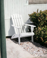 29" White Heavy Duty Plastic Adirondack Chair