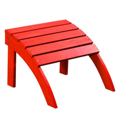 19" Red Indoor Outdoor Footstool Ottoman