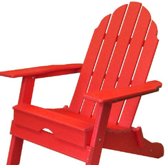 30" Red Heavy Duty Plastic Adirondack Chair